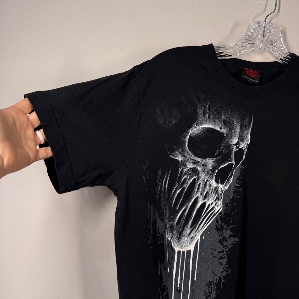 Spiral Direct Mens Black Skull Graphic T-Shirt Gothic Horror Short Sleeve Sz S - Picture 4 of 6